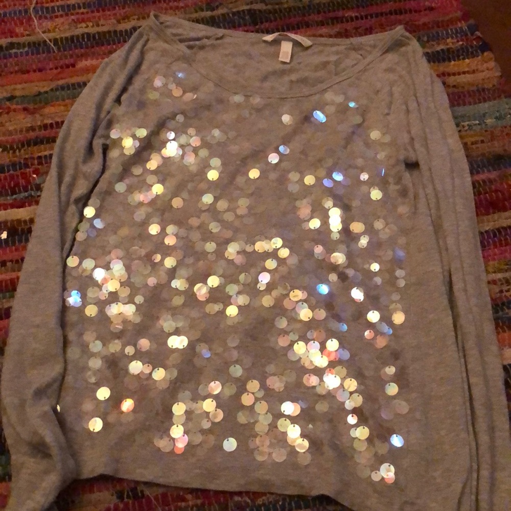 Victoria Secret Silver Sequin Top